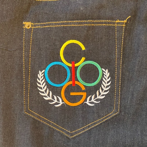 Coogie Jeans Men's 44 x 34 Dark Blue jeans Embellished - Picture 12 of 15